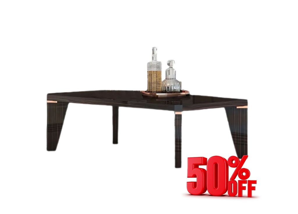 Raven Coffee Table Ebony and Rose Gold