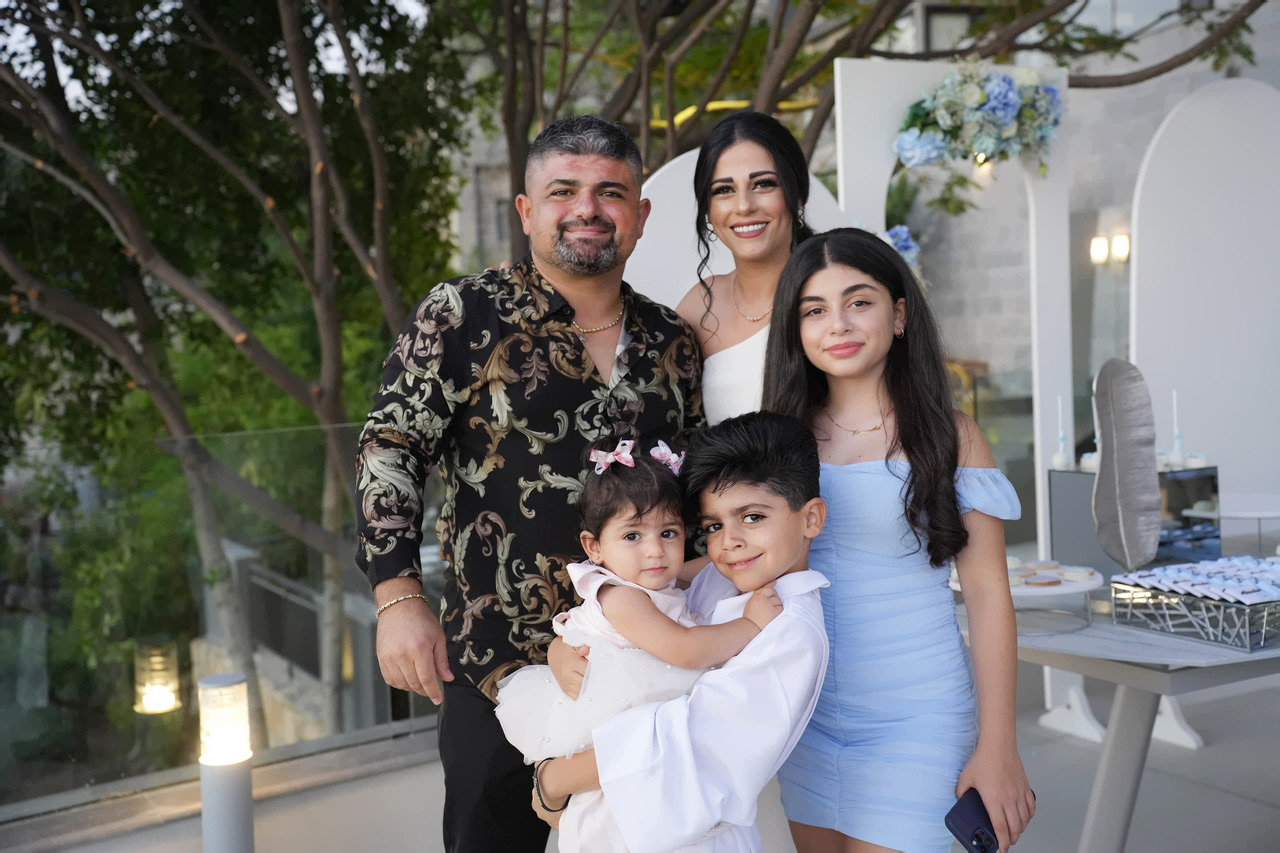 The founder with his family